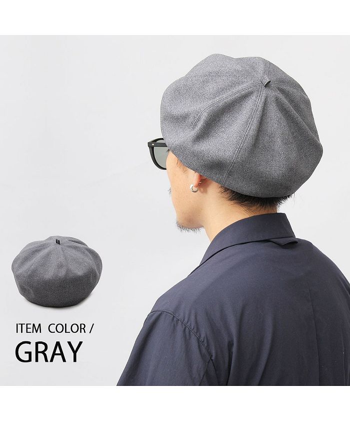 GENELESS Beret Men's Beret Women's Beret Made in Japan Domestic Hat Plain Simple Face-Slimming Effect cotton All-Season Material Size Adjustment black gray beige
