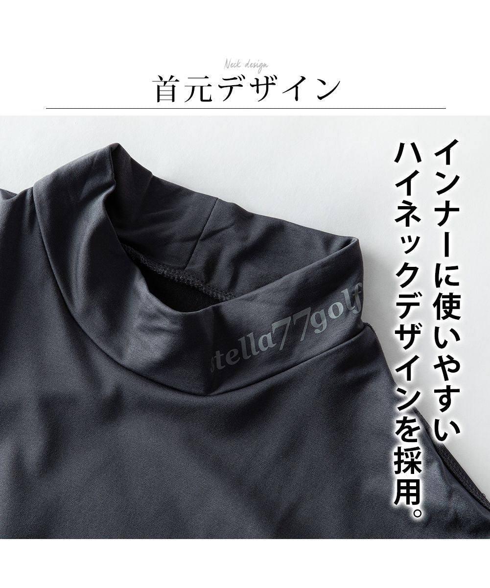 ジェネレス GENELESS ゴルフウェア メンズ 裏起毛 インナー 暖かい ストレッチ ハイネック ゴルフ スポーツ 防寒 M カジュアル シンプル 紺 ブラック メンズウェア L 無地