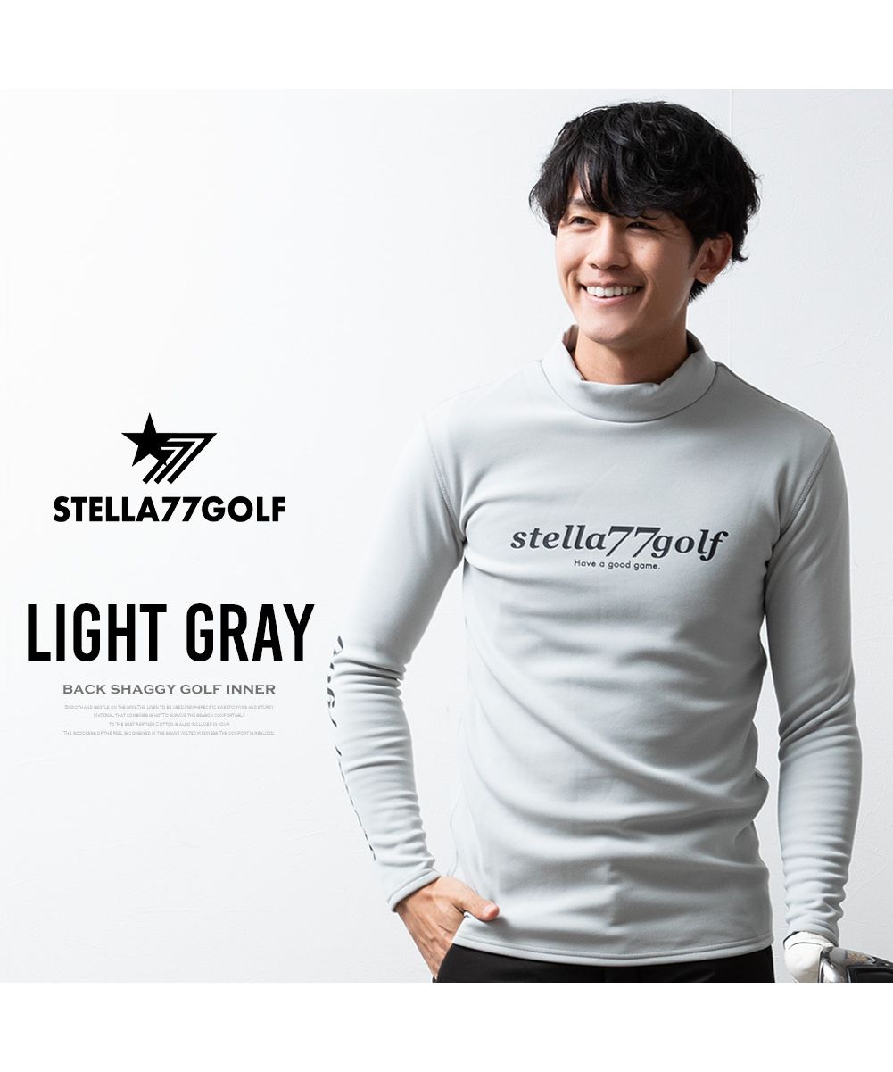 ジェネレス GENELESS 長袖 tシャツ メンズ ゴルフウェア 裏シャギー ストレッチ ゴルフ 暖かい インナー ハイネック メンズウェア 秋冬 全3色 Tシャツ 大きいサイズ,ライトグレー