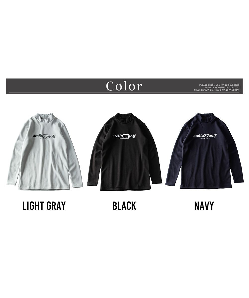 ジェネレス GENELESS 長袖 tシャツ メンズ ゴルフウェア 裏シャギー ストレッチ ゴルフ 暖かい インナー ハイネック メンズウェア 秋冬 全3色 Tシャツ 大きいサイズ