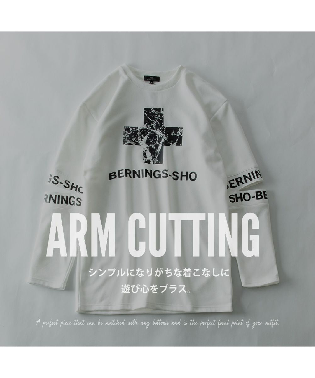 ジェネレス GENELESS tシャツ メンズ 長袖 プリント ヴィジュアル系 パンク クルーネック V系 地雷系 トップス 冬 バーニングショー バンド プリントtシャツ ビジュアル系