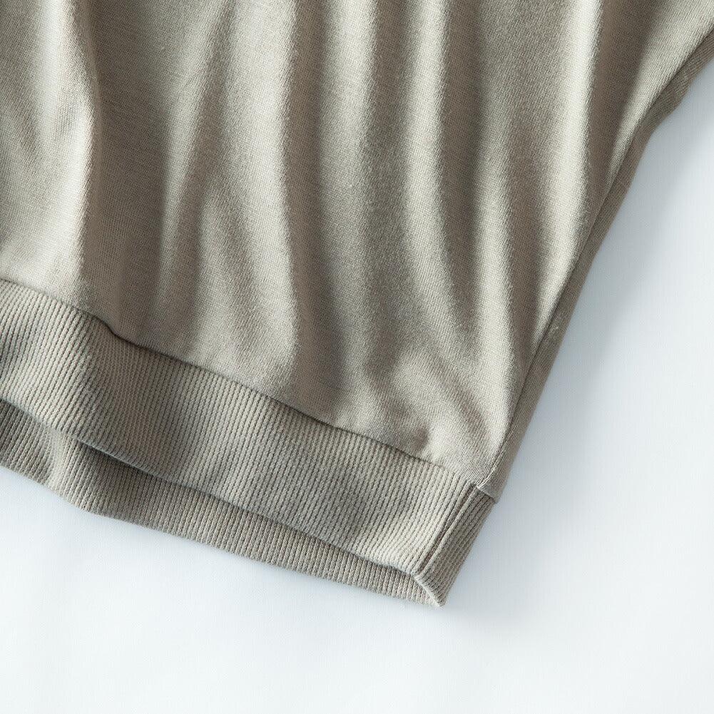 ジェネレス GENELESS tシャツ メンズ ドルマン 長袖 長袖ドルマンtシャツ ドレープ Tシャツ おしゃれ 体系カバー 切替 オーバーサイズ ゆったり ドルマンスリーブ カジュアル シンプル ホワイト （08.ベージュ×ブラック） 08.ベージュ×ブラック