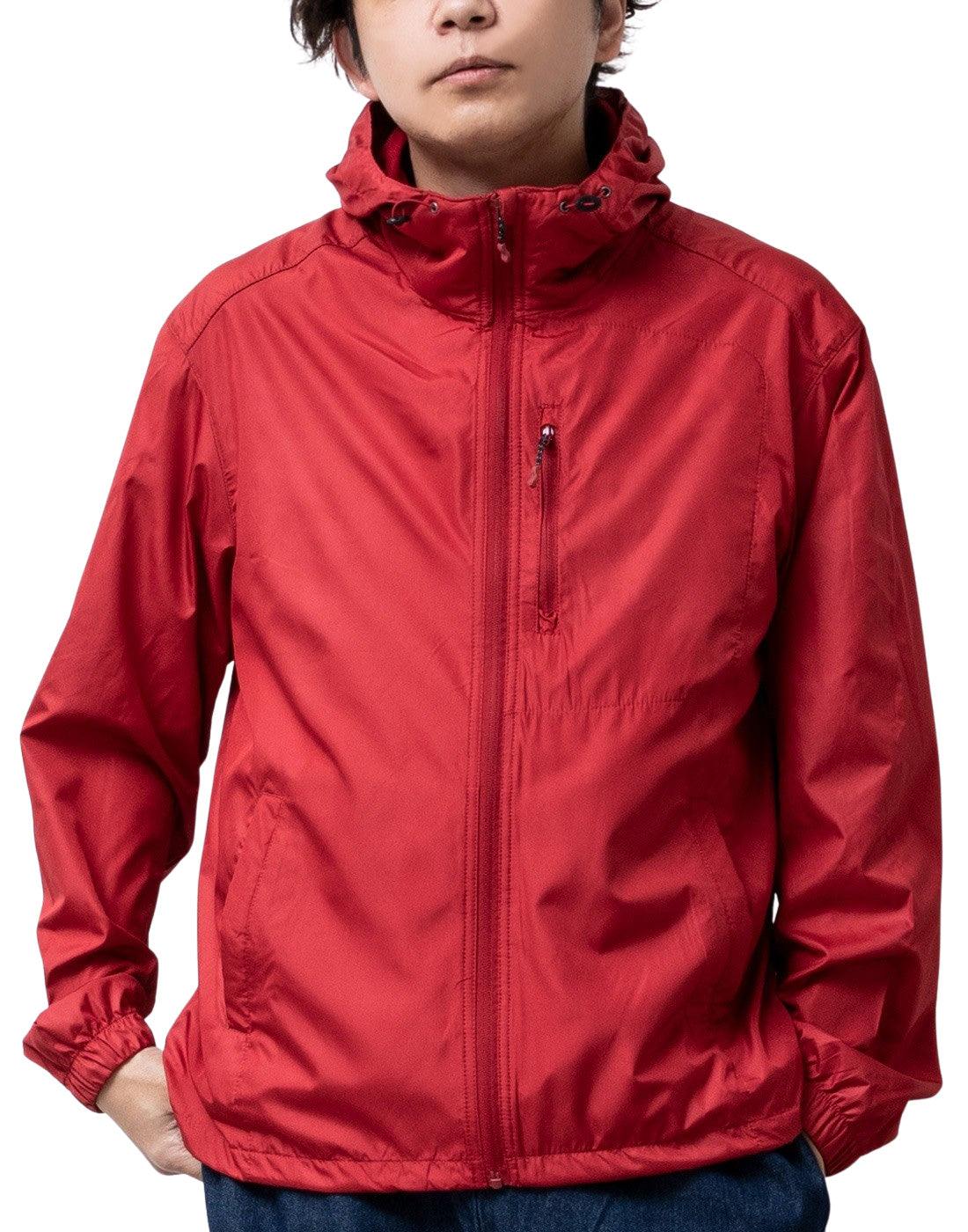 ジェネレス GENELESS ウインドブレーカー フード付き メンズ パーカー ダルシャイン 防寒 防風 撥水 ジップアップ ポケッタブル おしゃれ E06 E77 モザイクブラック セージ スポーティ 長袖 （10.レッド） 10.レッド