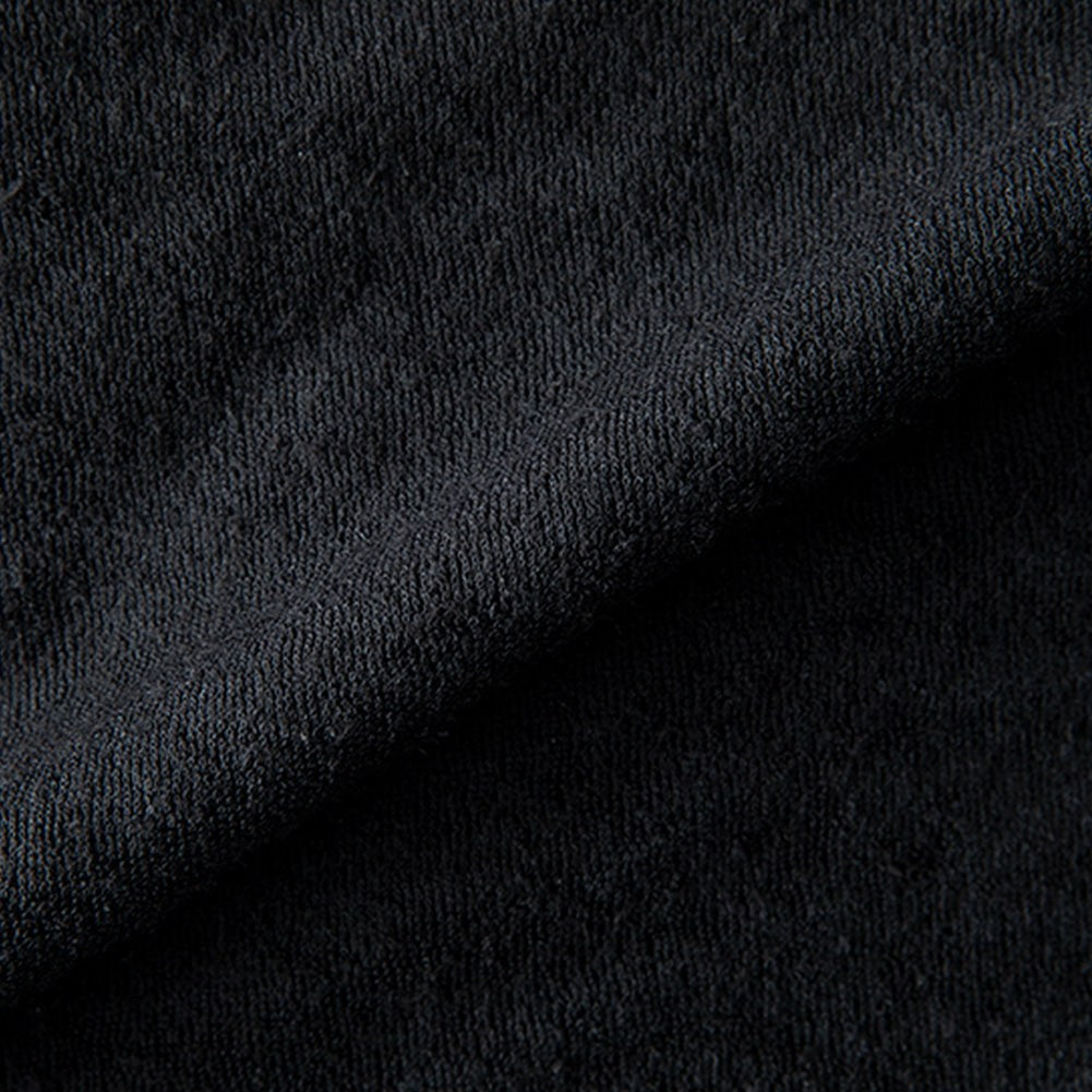 ジェネレス GENELESS Tシャツ メンズ 半袖 パイル 半袖tシャツ タオル地 柔らかい tシャツ クルーネック 接触冷感 ネイビー 胸ポケット トップス ポケットtシャツ カジュアル ブラック カットソー （ブラック） ブラック