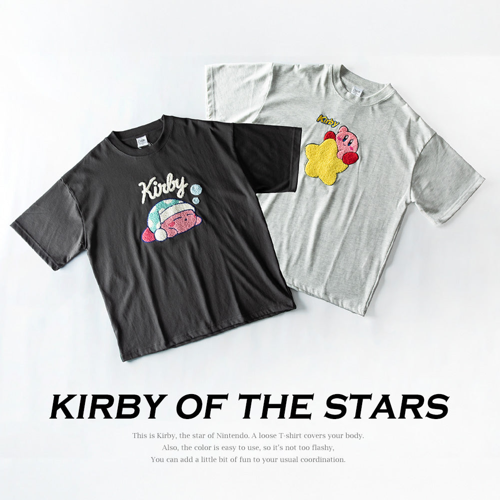 ジェネレス GENELESS tシャツ メンズ キャラクター 星のカービィ 刺繍 半袖 キャラT カービィ 半袖tシャツ カービー 黒 カットソー 可愛い 綿 春 メンズファッション サガラ刺? 半袖Tシャツ （28.ホワイト） 28.ホワイト