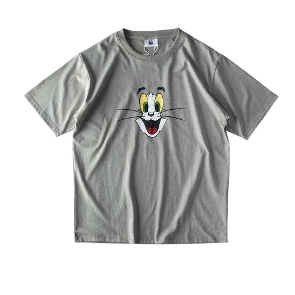 ジェネレス GENELESS 半袖tシャツ メンズ キャラクター キャラt 半袖 トムとジェリー アニメ トムジェリ ジェリー プリントT ホワイト おしゃれ 大きいサイズ tシャツ トップス プリント イエロー （76.グレー） 76.グレー