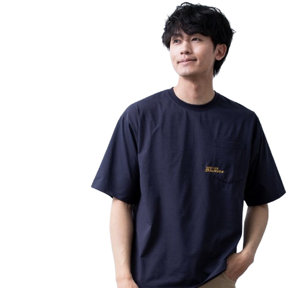 ジェネレス GENELESS tシャツ 半袖 クルーネック ディッキーズ 胸ポケット 刺繍 GENUINE アメカジ Tシャツ 半袖tシャツ 春夏 ホワイト ドライ スミクロ 夏 大きいサイズ グレージュ （67.ネイビー） 67.ネイビー