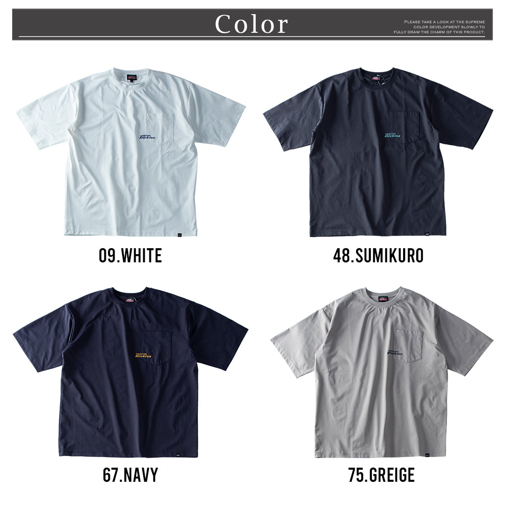 ジェネレス GENELESS tシャツ 半袖 クルーネック ディッキーズ 胸ポケット 刺繍 GENUINE アメカジ Tシャツ 半袖tシャツ 春夏 ホワイト ドライ スミクロ 夏 大きいサイズ グレージュ （48.スミクロ） 48.スミクロ