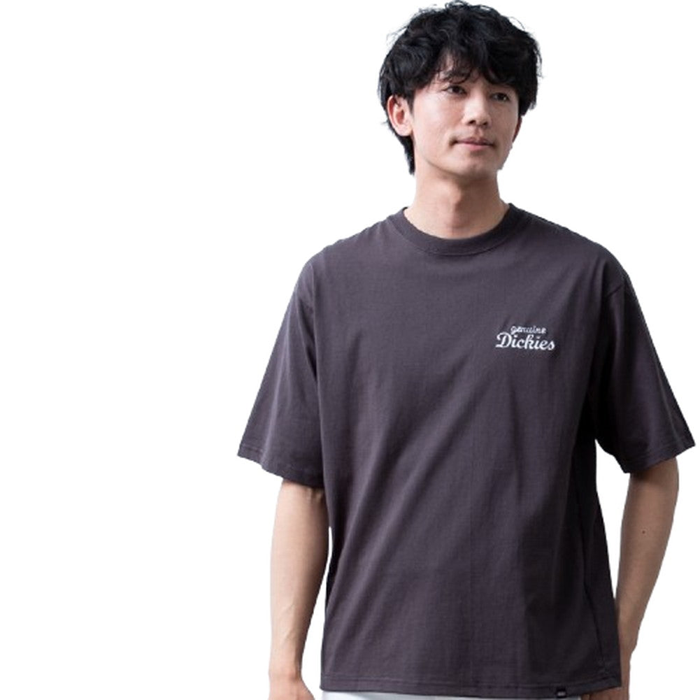ジェネレス GENELESS メンズ 半袖 tシャツ バックプリント ディッキーズ 半袖tシャツ 夏 Tシャツ 綿100 GENUINE クルーネック プリント コットン トップス イエロー ストリート （48.スミクロ） 48.スミクロ