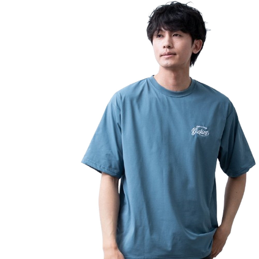 ジェネレス GENELESS tシャツ メンズ 半袖 バックプリント ディッキーズ 半袖tシャツ 吸水速乾 夏 Tシャツ GENUINE ギフト カジュアル プリント プレゼント ゆったり 刺繍 春夏 グレー （60.Lブルー） 60.Lブルー