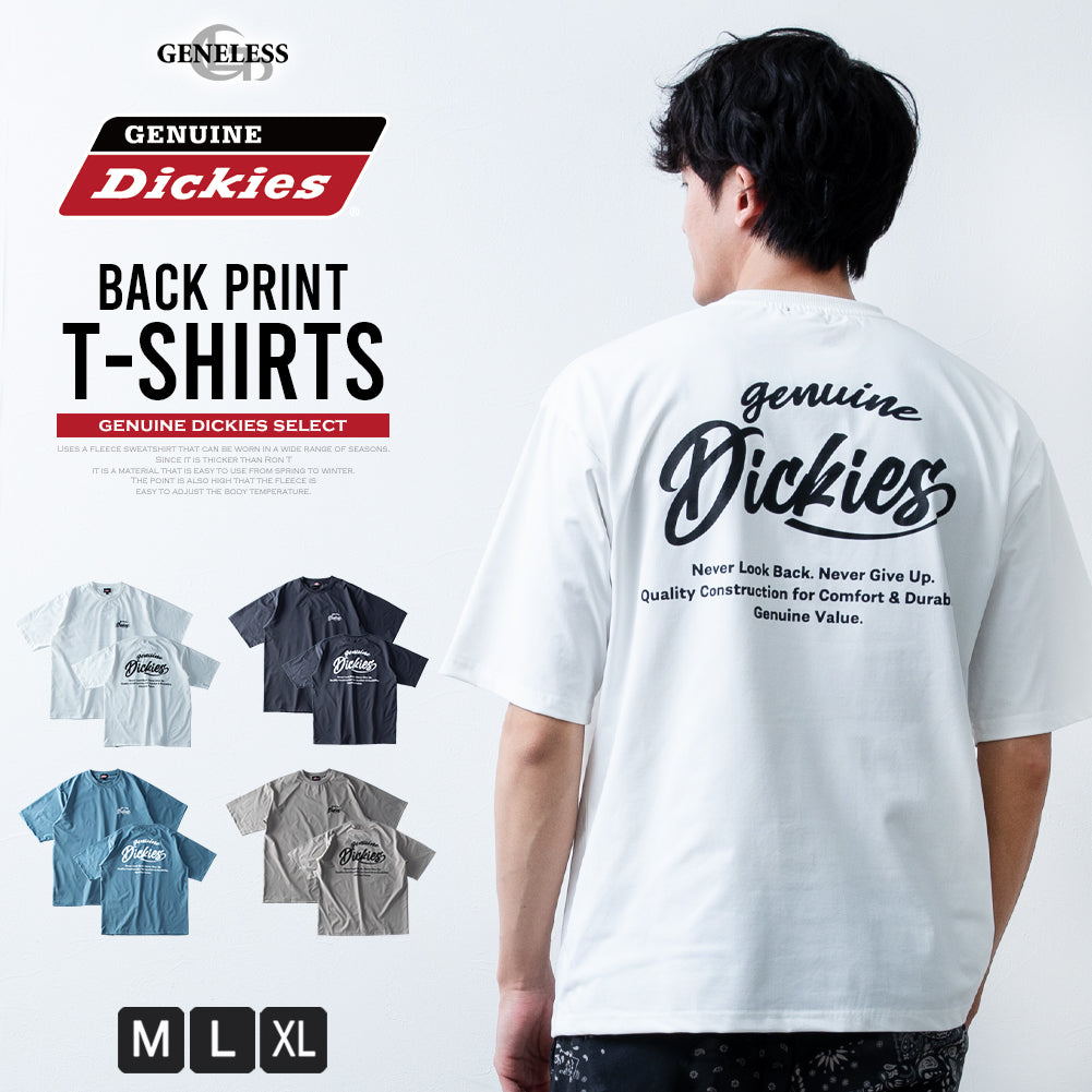 ジェネレス GENELESS tシャツ メンズ 半袖 バックプリント ディッキーズ 半袖tシャツ 吸水速乾 夏 Tシャツ GENUINE ギフト カジュアル プリント プレゼント ゆったり 刺繍 春夏 グレー （60.Lブルー） 60.Lブルー
