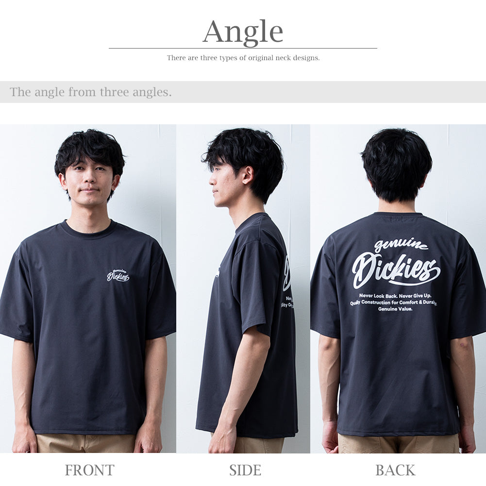 ジェネレス GENELESS tシャツ メンズ 半袖 バックプリント ディッキーズ 半袖tシャツ 吸水速乾 夏 Tシャツ GENUINE ギフト カジュアル プリント プレゼント ゆったり 刺繍 春夏 グレー （60.Lブルー） 60.Lブルー