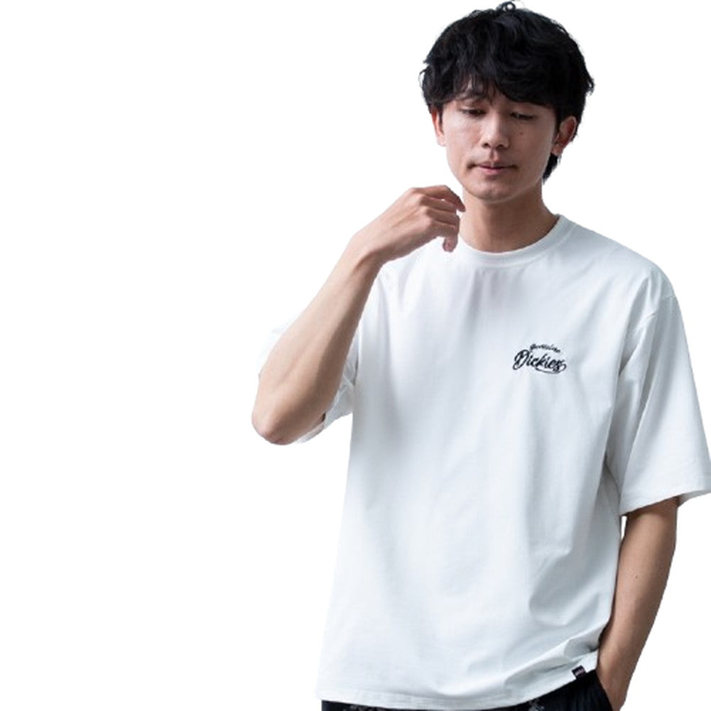 ジェネレス GENELESS tシャツ メンズ 半袖 バックプリント ディッキーズ 半袖tシャツ 吸水速乾 夏 Tシャツ GENUINE ギフト カジュアル プリント プレゼント ゆったり 刺繍 春夏 グレー （09.ホワイト） 09.ホワイト