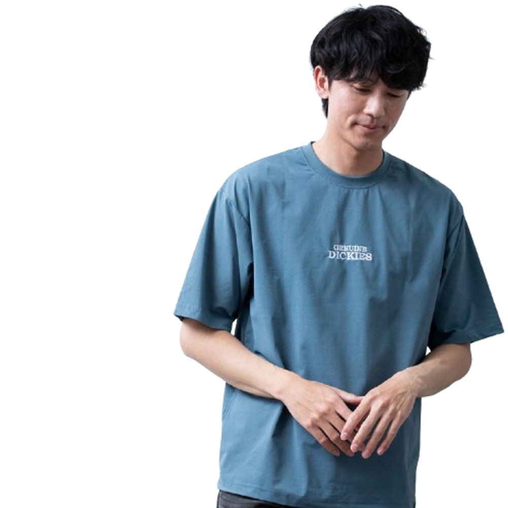 ジェネレス GENELESS Tシャツ メンズ 半袖 吸水速乾 バックプリント ディッキーズ 半袖Tシャツ ゆったり 夏 GENUINE 春 半袖tシャツ ホワイト お洒落 ブルー 大きいサイズ 全4色 おしゃれ （60.Lブルー） 60.Lブルー