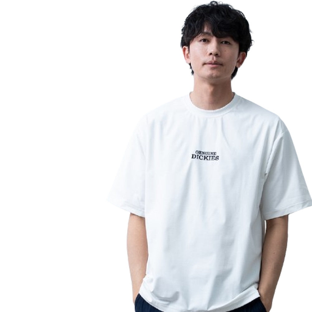 ジェネレス GENELESS Tシャツ メンズ 半袖 吸水速乾 バックプリント ディッキーズ 半袖Tシャツ ゆったり 夏 GENUINE 春 半袖tシャツ ホワイト お洒落 ブルー 大きいサイズ 全4色 おしゃれ （09.ホワイト） 09.ホワイト