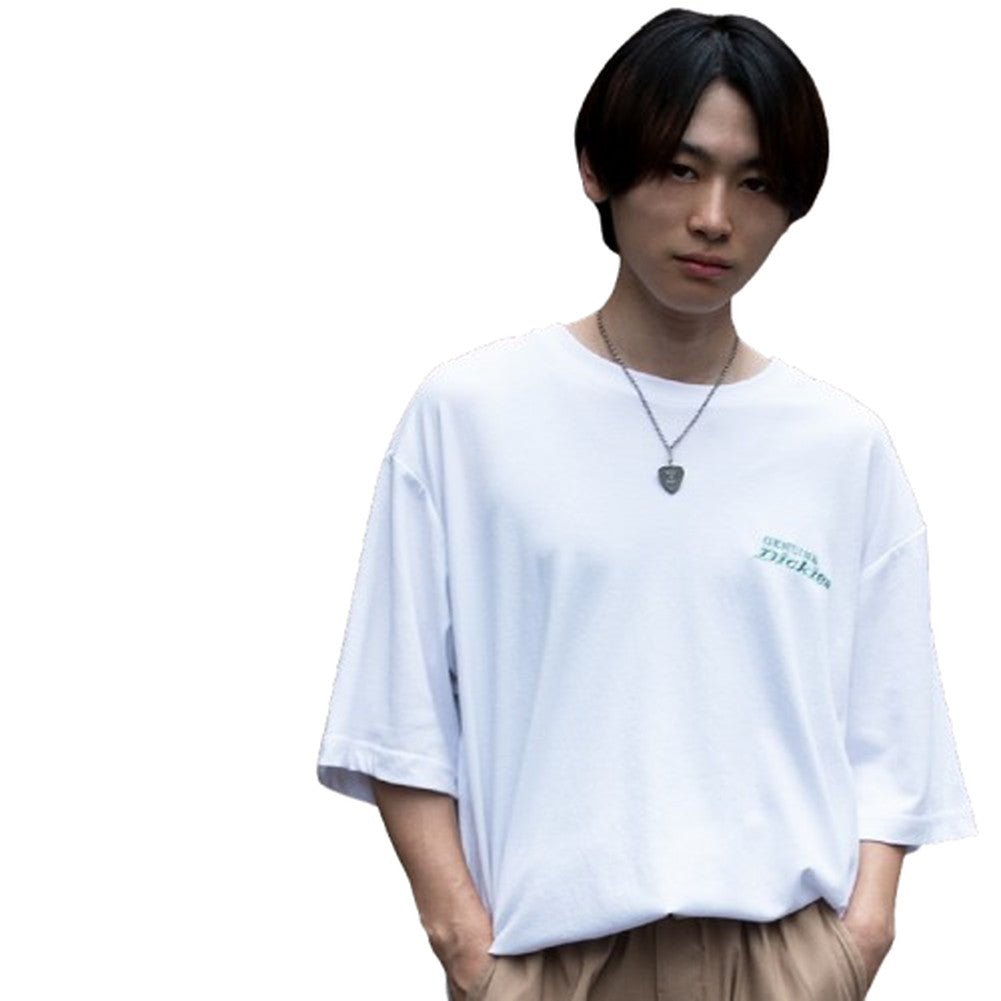 ジェネレス GENELESS tシャツ メンズ 半袖 ディッキーズ 刺繍 半袖tシャツ 夏 GENUINE Tシャツ ブルー カットソー クルーネック ゆったり 半袖Tシャツ お洒落 春 ギフト 全4色 アメカジ （09.ホワイト） 09.ホワイト