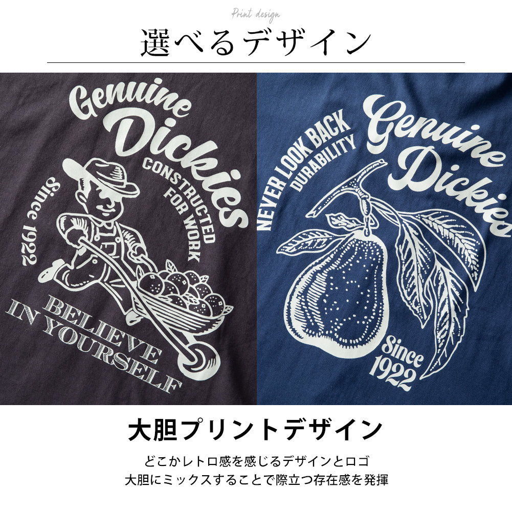 ジェネレス GENELESS 半袖tシャツ メンズ 半袖 tシャツ ロゴ プリント ディッキーズ レトロ 夏 Tシャツ 全4色 プリントtシャツ プリントTシャツ 春 コットン 黒 綿100 GENUINE （48.スミクロ） 48.スミクロ