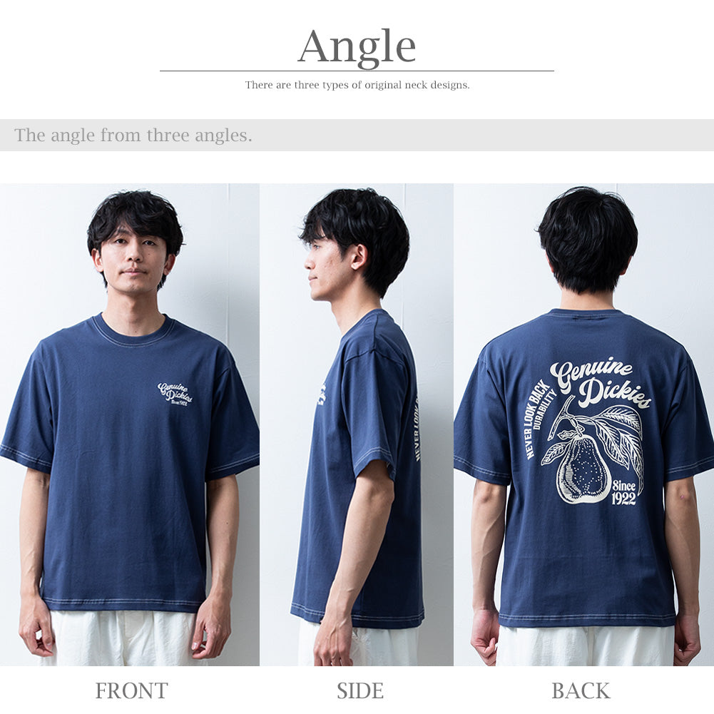 ジェネレス GENELESS 半袖tシャツ メンズ 半袖 tシャツ ロゴ プリント ディッキーズ レトロ 夏 Tシャツ 全4色 プリントtシャツ プリントTシャツ 春 コットン 黒 綿100 GENUINE （48.スミクロ） 48.スミクロ