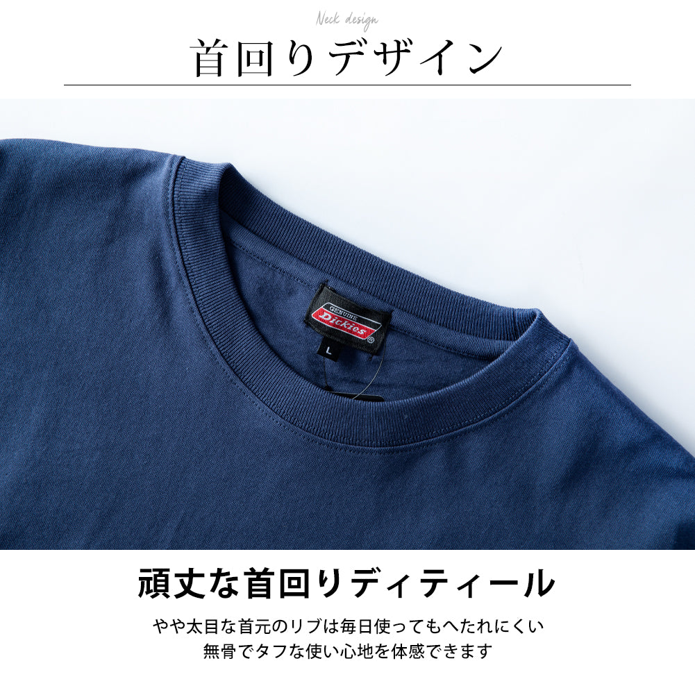 ジェネレス GENELESS 半袖tシャツ メンズ GENUINE 半袖 ポケット付き ディッキーズ クルーネック トップス 無地 綿 胸ポケット 黒 アメカジ プレゼント 半袖シャツ シンプル 肉厚 グリーン （10.オレンジ） 10.オレンジ