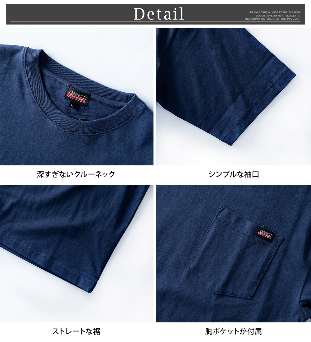 ジェネレス GENELESS 半袖tシャツ メンズ GENUINE 半袖 ポケット付き ディッキーズ クルーネック トップス 無地 綿 胸ポケット 黒 アメカジ プレゼント 半袖シャツ シンプル 肉厚 グリーン （10.オレンジ） 10.オレンジ