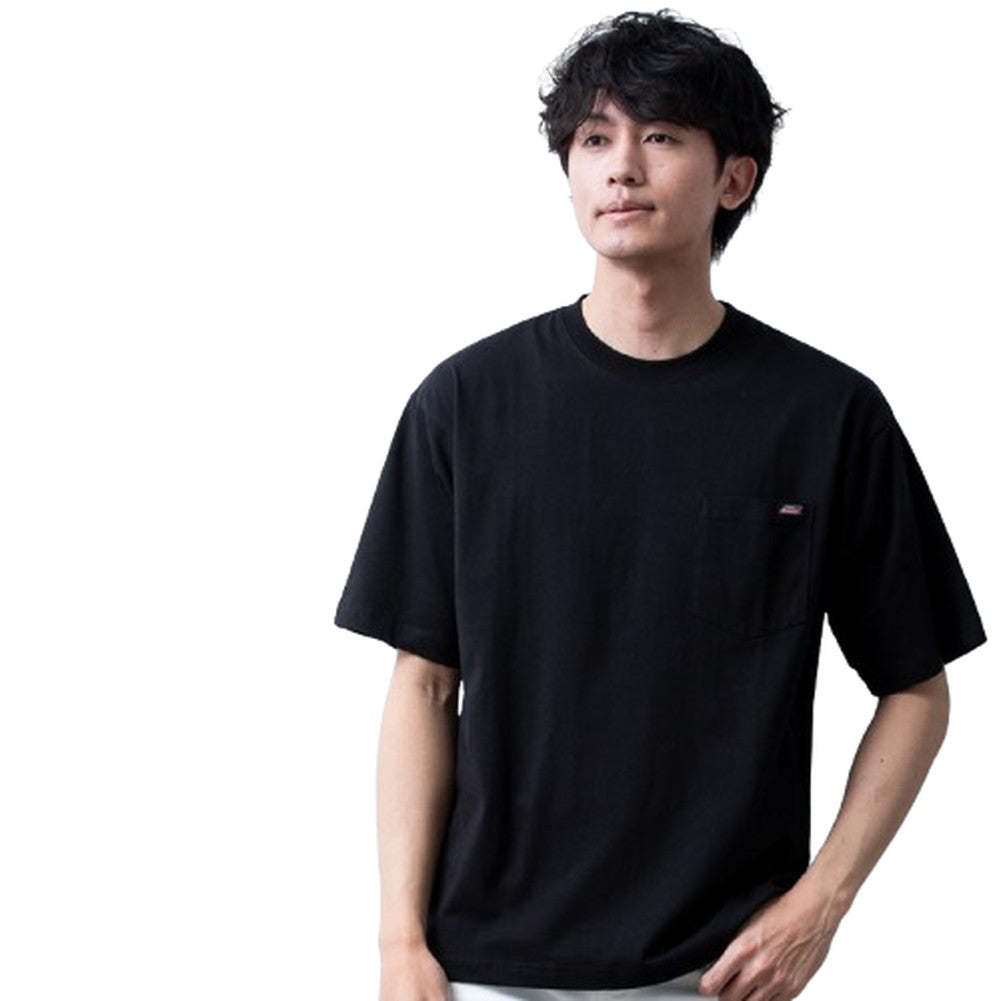 ジェネレス GENELESS 半袖tシャツ メンズ GENUINE 半袖 ポケット付き ディッキーズ クルーネック トップス 無地 綿 胸ポケット 黒 アメカジ プレゼント 半袖シャツ シンプル 肉厚 グリーン （49.ブラック） 49.ブラック
