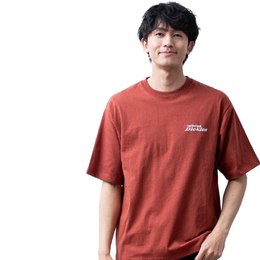 ジェネレス GENELESS tシャツ メンズ 半袖 ロゴ プリント ディッキーズ 半袖tシャツ 夏 Tシャツ 綿100 バックプリント GENUINE カットソー プリントtシャツ 大きいサイズ 綿 オレンジ （10.オレンジ） 10.オレンジ