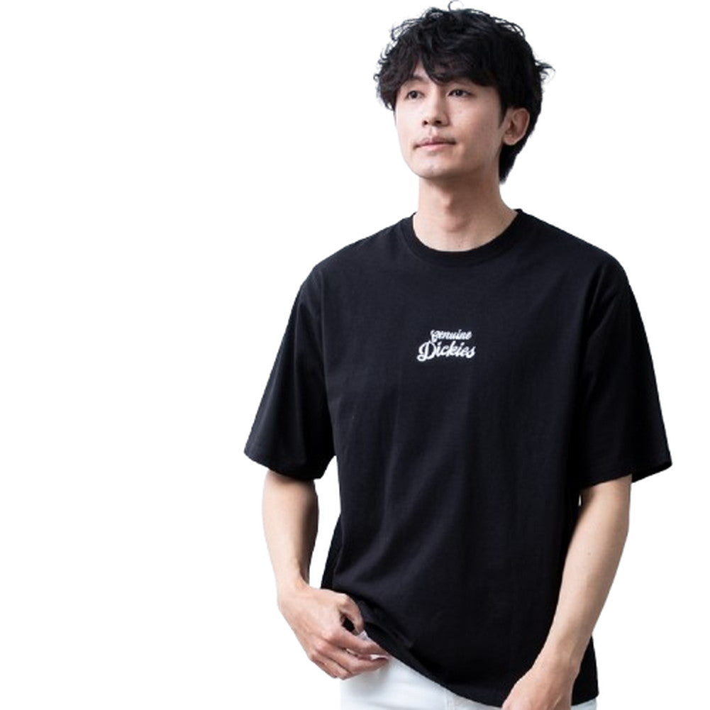 ジェネレス GENELESS tシャツ メンズ 半袖 ロゴ プリント ディッキーズ 半袖tシャツ 夏 Tシャツ 綿100 バックプリント GENUINE カットソー プリントtシャツ 大きいサイズ 綿 オレンジ （49.ブラック） 49.ブラック