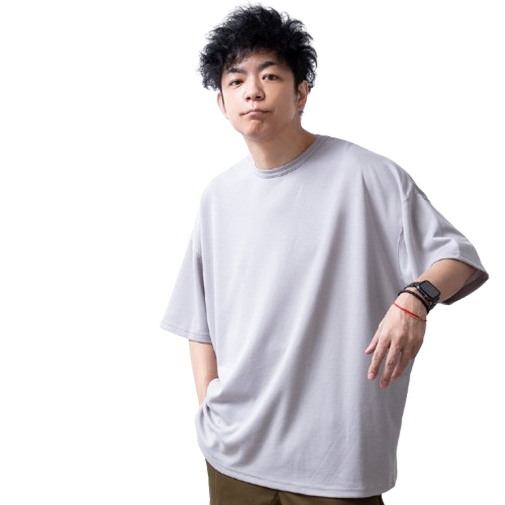 ジェネレス GENELESS tシャツ メンズ ドルマン ゆったり Tシャツ オーバーサイズ ドルマンスリーブ 半袖 夏 ポンチドルマン トップス カジュアル クルーネック 半袖tシャツ ビッグシルエット （グレー） グレー
