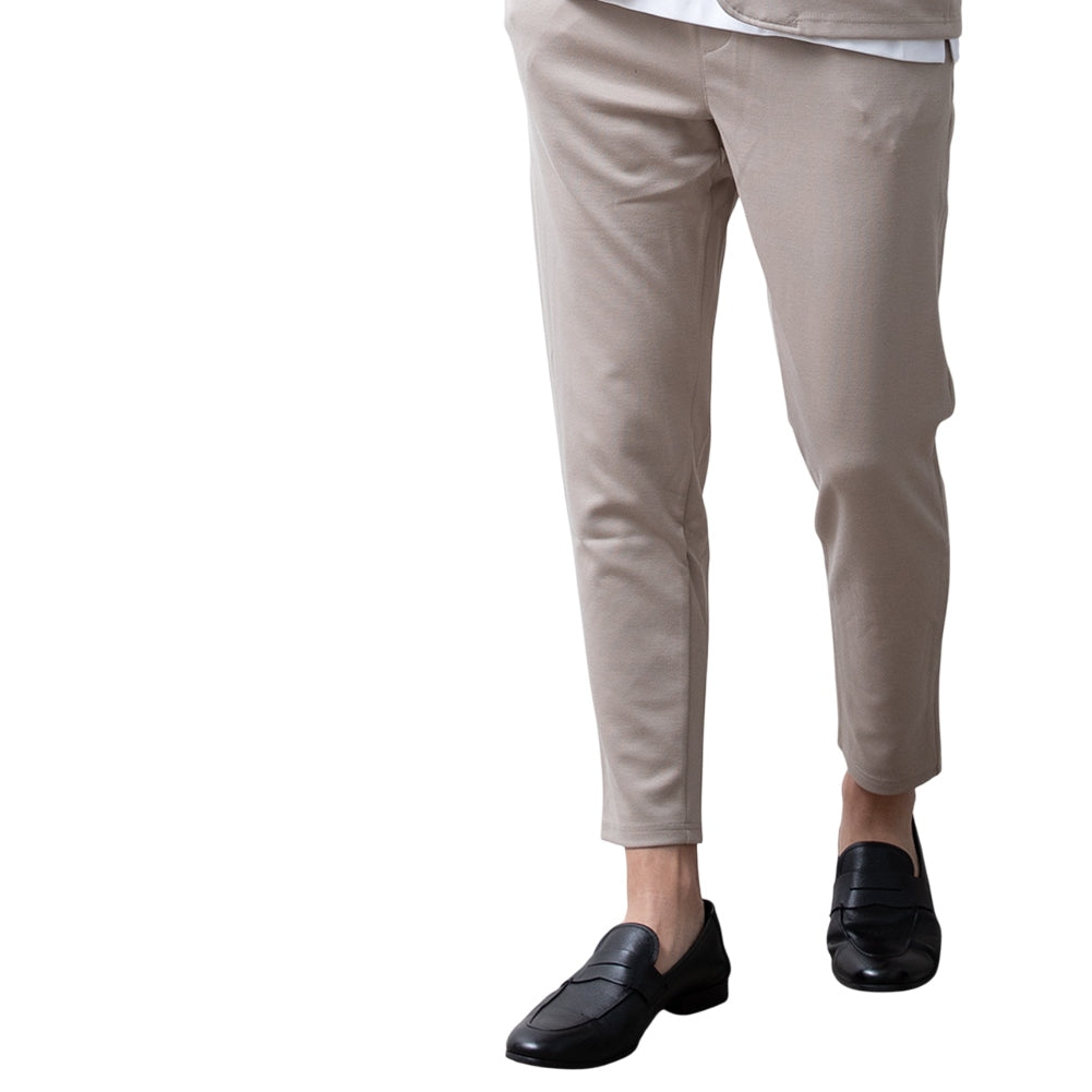 ジェネレス GENELESS テーパードパンツ メンズ ストレッチ パンツ イージーケア ゴムウエスト セットアップ可能 メンズパンツ ロングパンツ アンクル アンクルパンツ 秋 スリム 細身 スキニーパンツ （ベージュ） ベージュ