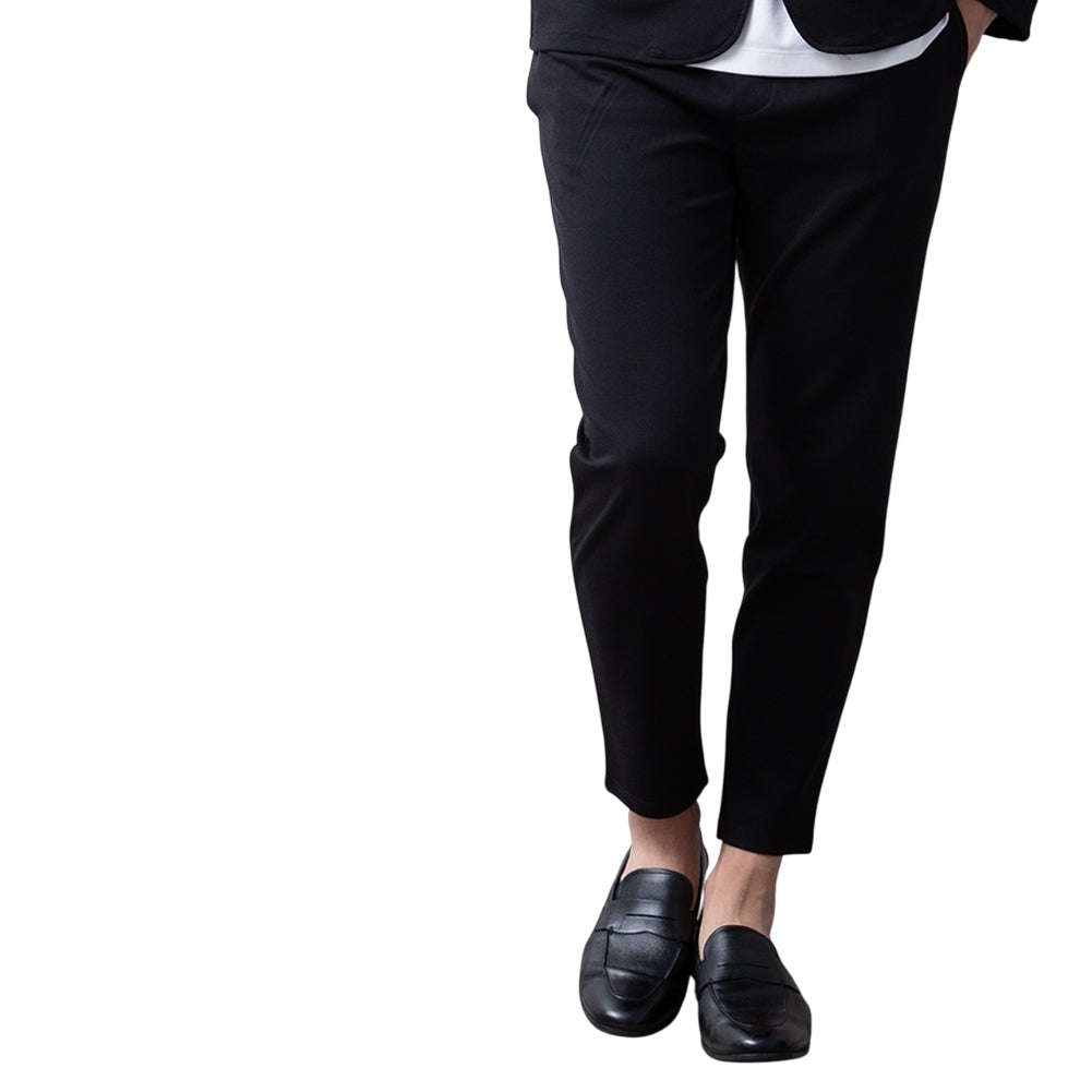 ジェネレス GENELESS テーパードパンツ メンズ ストレッチ パンツ イージーケア ゴムウエスト セットアップ可能 メンズパンツ ロングパンツ アンクル アンクルパンツ 秋 スリム 細身 スキニーパンツ （ブラック） ブラック