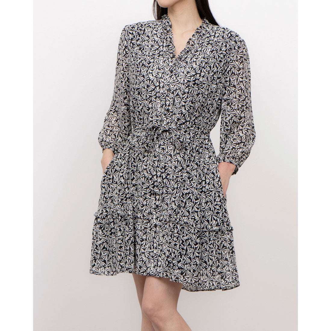 ホブズ HOBBS POLLY DRESS （NAVY CREAM） NAVY CREAM