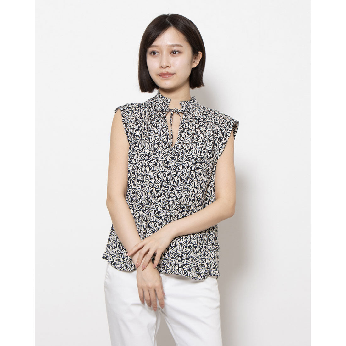 ホブズ HOBBS HILDA TOP （NAVY MULTI） NAVY MULTI