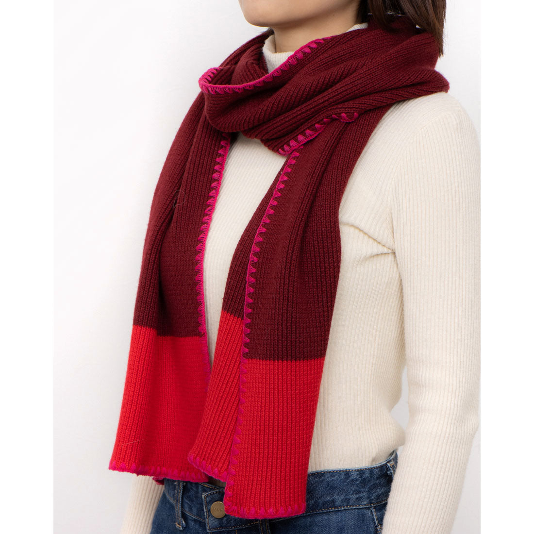 ホブズ HOBBS ESME SCARF （RHUBARB RED） RHUBARB RED