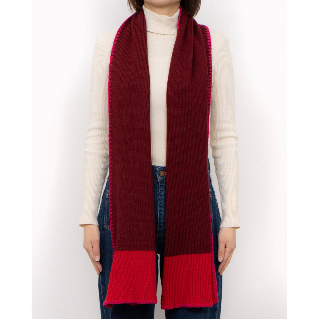 ホブズ HOBBS ESME SCARF （RHUBARB RED） RHUBARB RED