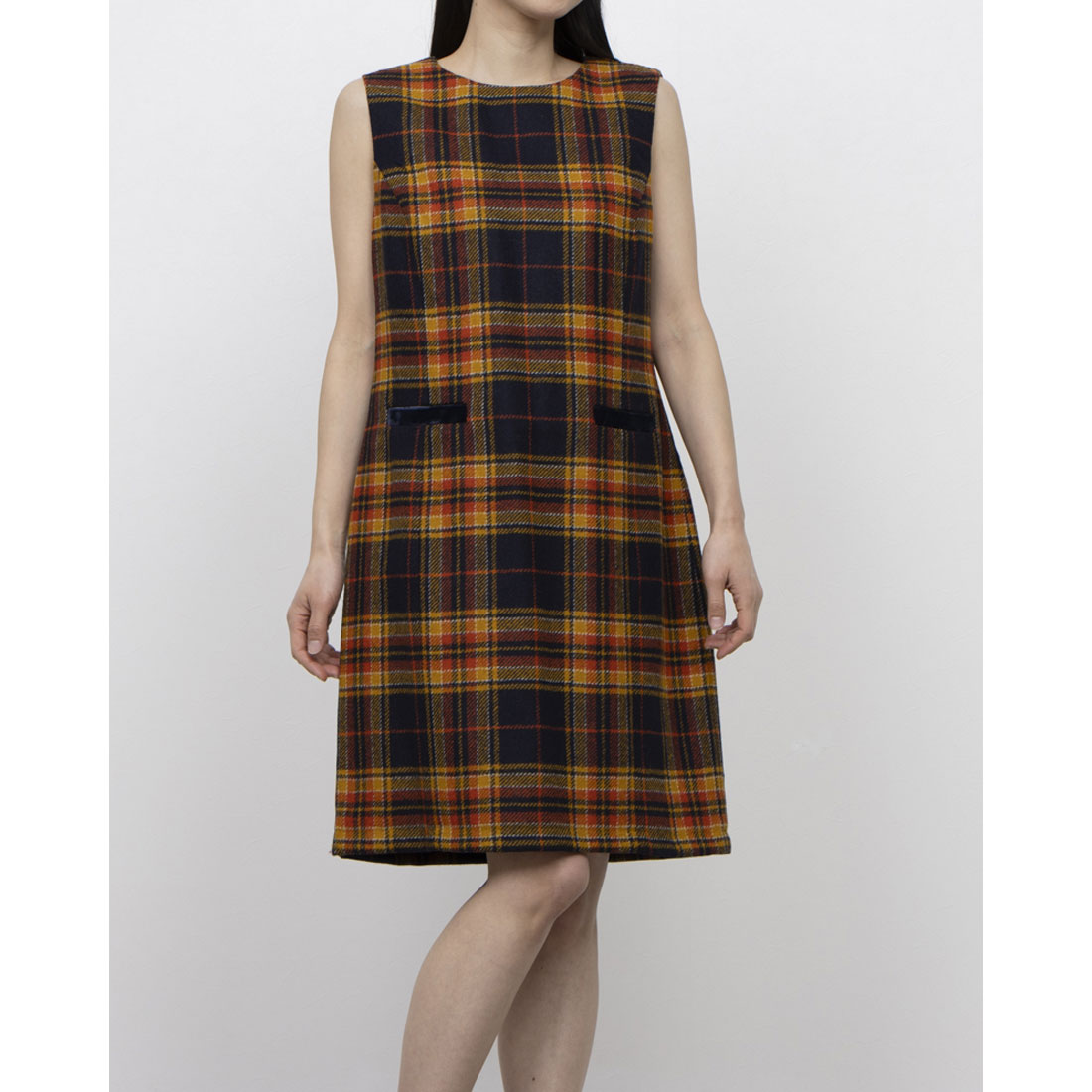 ホブズ HOBBS MARGOT DRESS （NAVY OCHRE） NAVY OCHRE