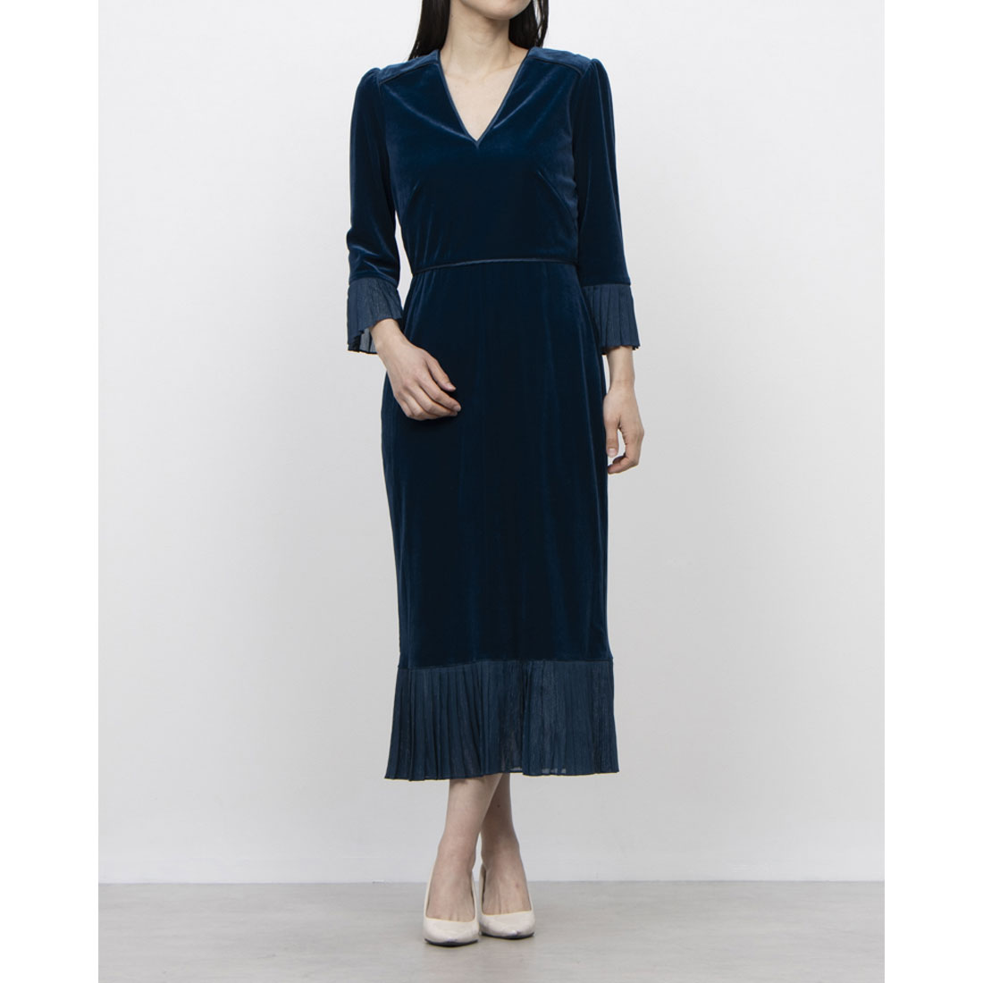 ホブズ HOBBS MARY VELVET DRESS （RIVERSIDE BLUE） RIVERSIDE BLUE