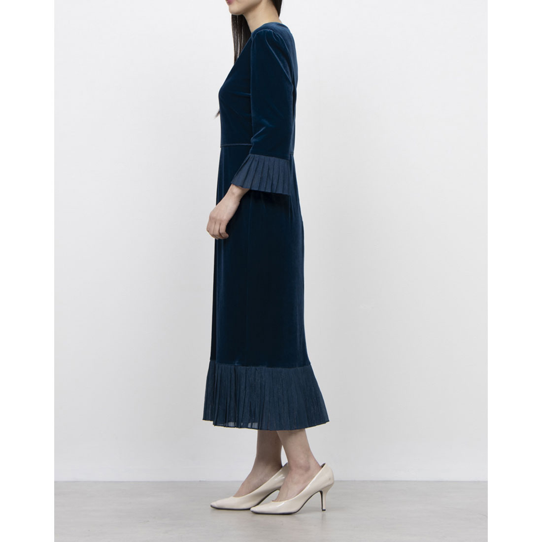 ホブズ HOBBS MARY VELVET DRESS （RIVERSIDE BLUE） RIVERSIDE BLUE