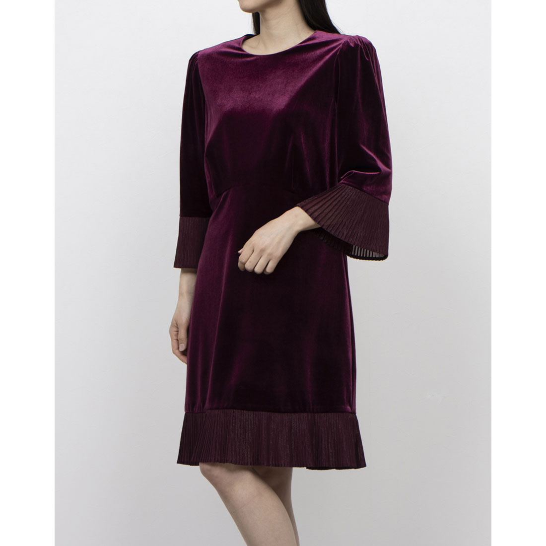 ホブズ HOBBS ASHLEY VELVET DRESS （WARM PLUM） WARM PLUM