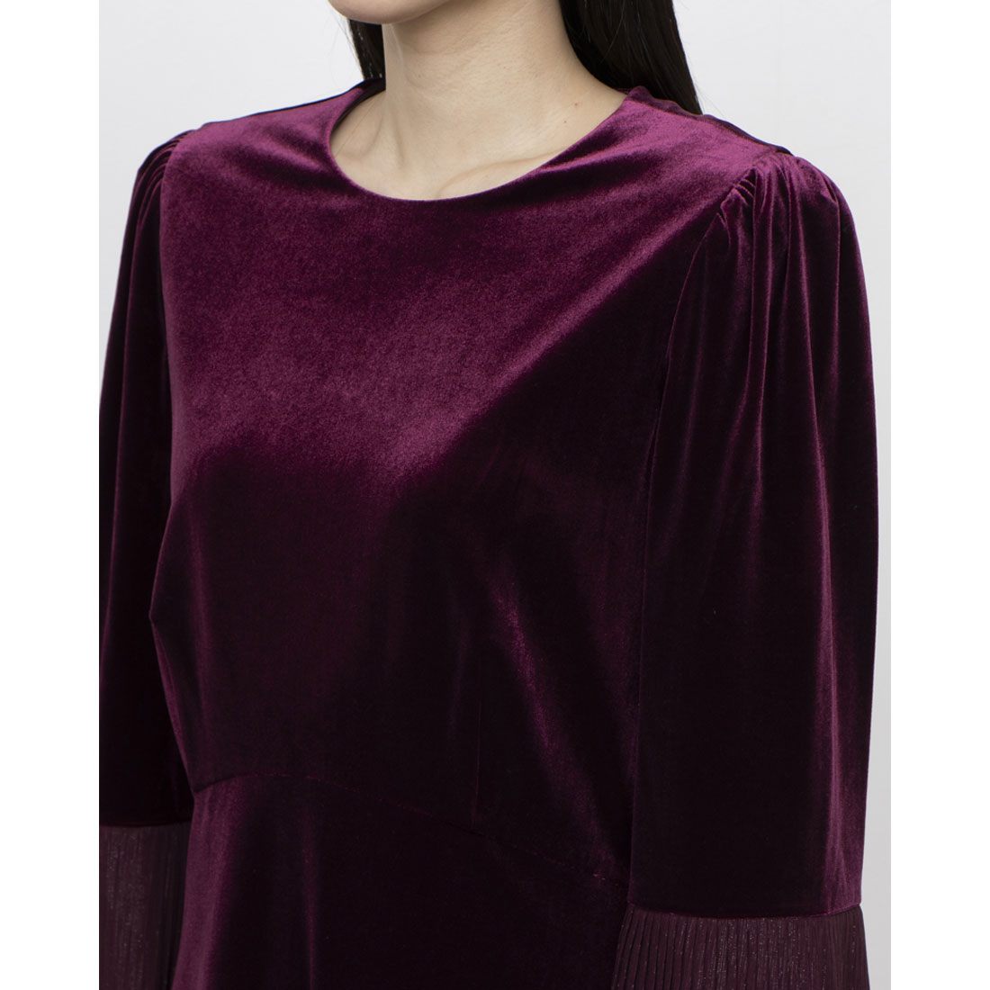 ホブズ HOBBS ASHLEY VELVET DRESS （WARM PLUM） WARM PLUM