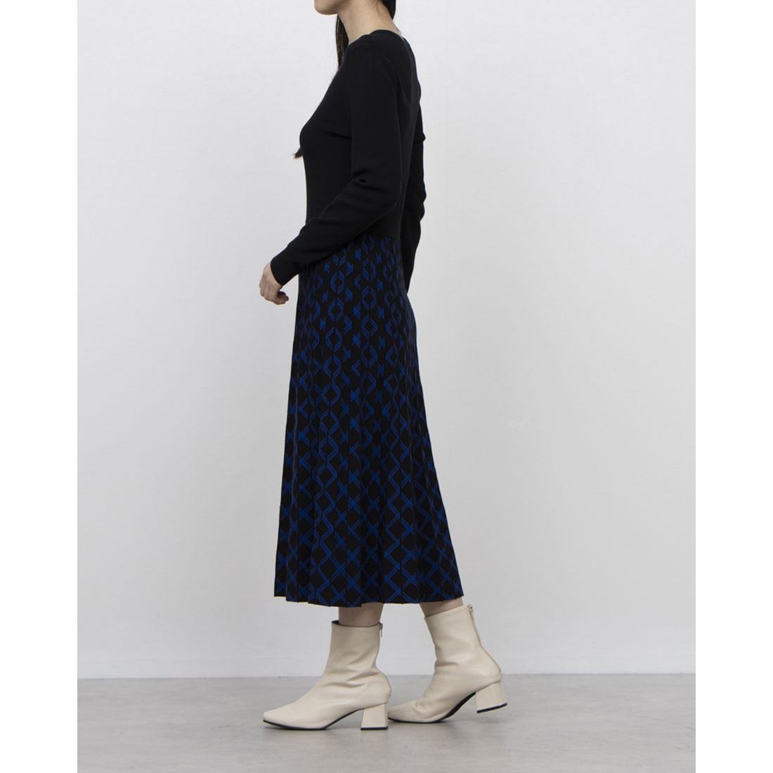 ホブズ HOBBS LARNA KNITTED DRESS （BLACK BLUE） BLACK BLUE