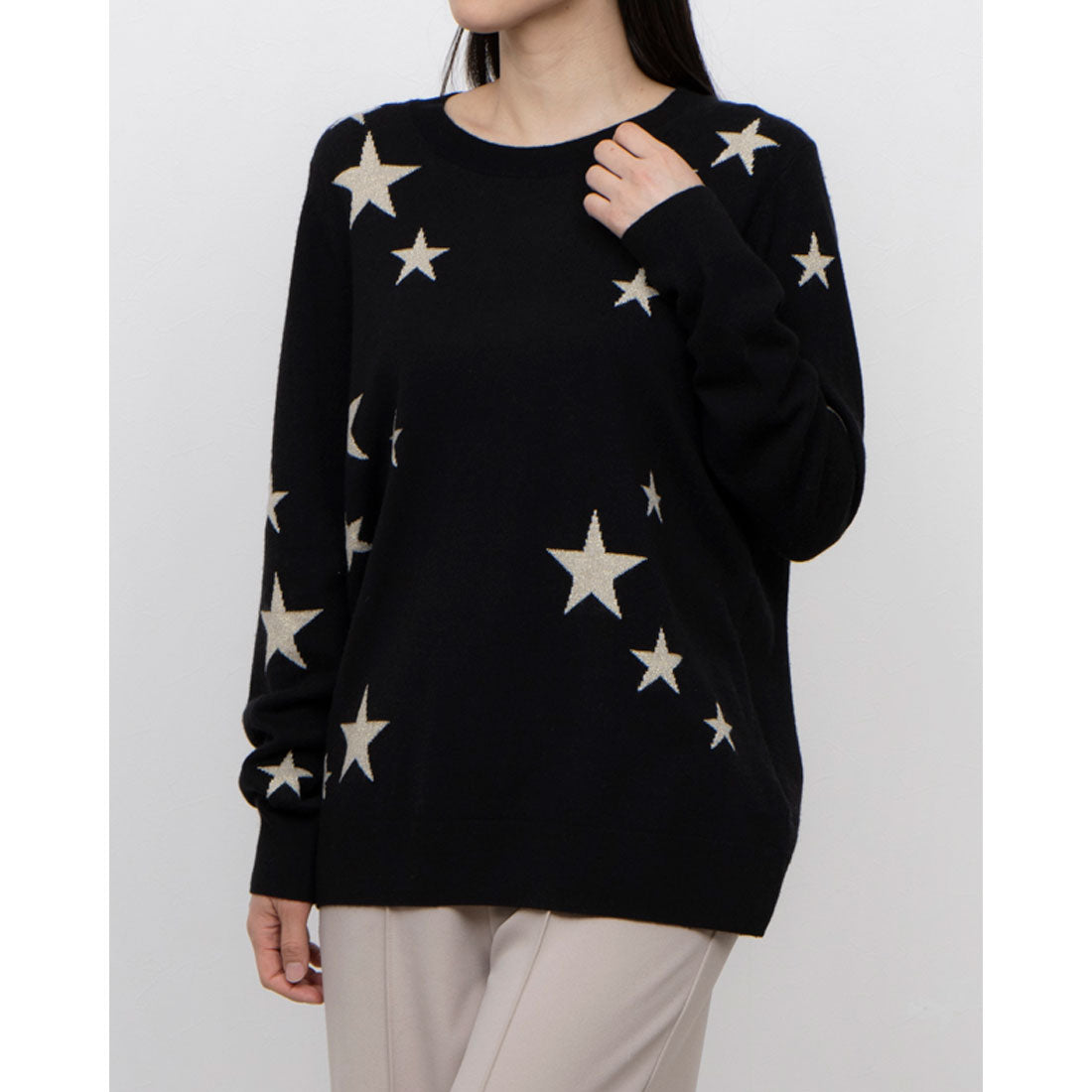 ホブズ HOBBS SAMIRA STAR JUMPER （BLACK IVORY） BLACK IVORY
