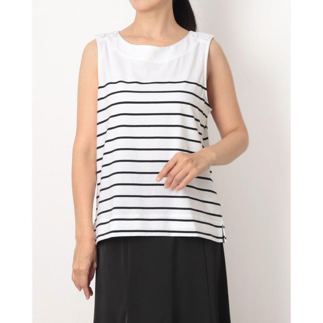 ホブズ HOBBS MADDY STRIPED TOP （WHITE NAVY） WHITE NAVY