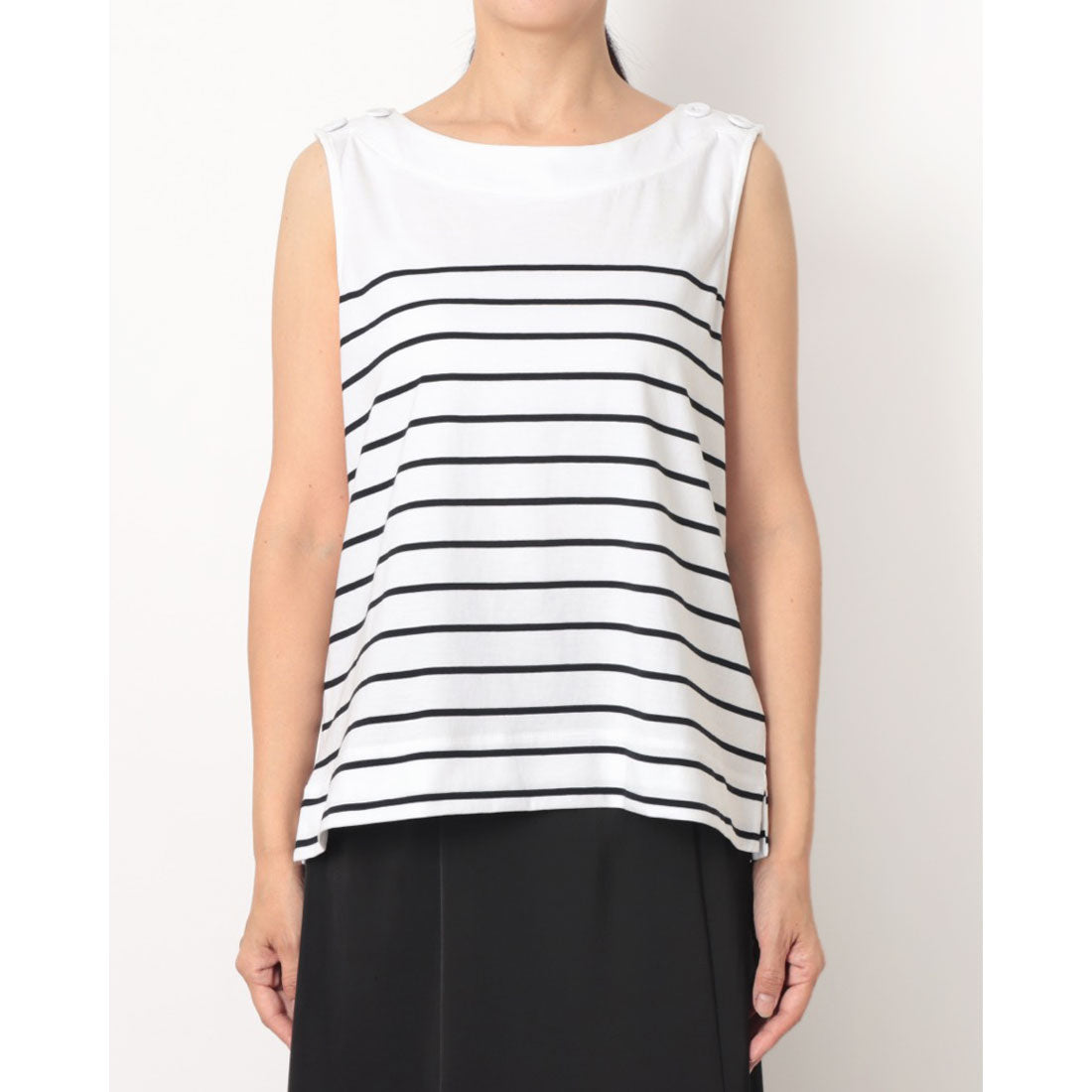 ホブズ HOBBS MADDY STRIPED TOP （WHITE NAVY） WHITE NAVY