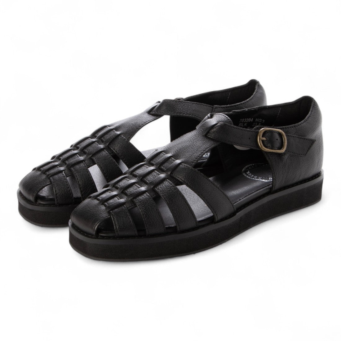 ホッコ HOCCO ボリュームレザー グルカサンダル （BLK） BLK