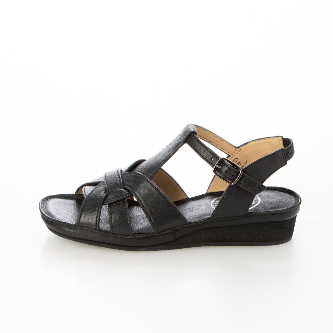ホッコ HOCCO クロスベルトデザイン レザーサンダル （BLK） BLK