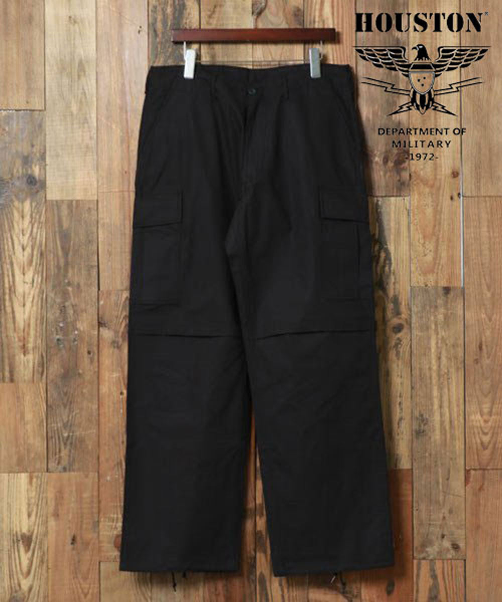 ヒューストン HOUSTON リップストップ BDU カーゴ ＃1883/カーゴパンツ メンズ カジュアル ボトムス アメカジ ゆったり ワイド ミリタリー （オリーブ） オリーブ