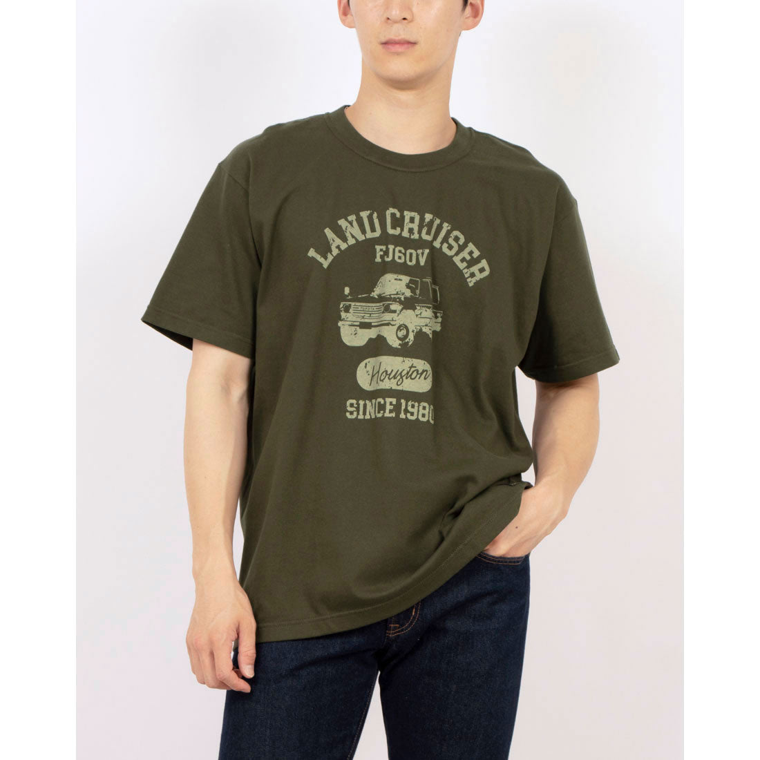 ヒューストン HOUSTON TOYOTA プリントTシャツ（ランドクルーザー） （OD） OD
