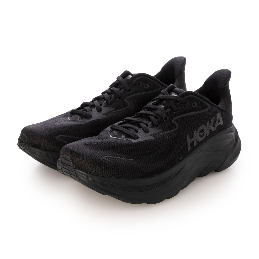 ホカ HOKA CLIFTON 10 クリフトン メンズ ランニングシューズ スニーカー ワイド幅(2E) （BLACK/BLACK） BLACK/BLACK