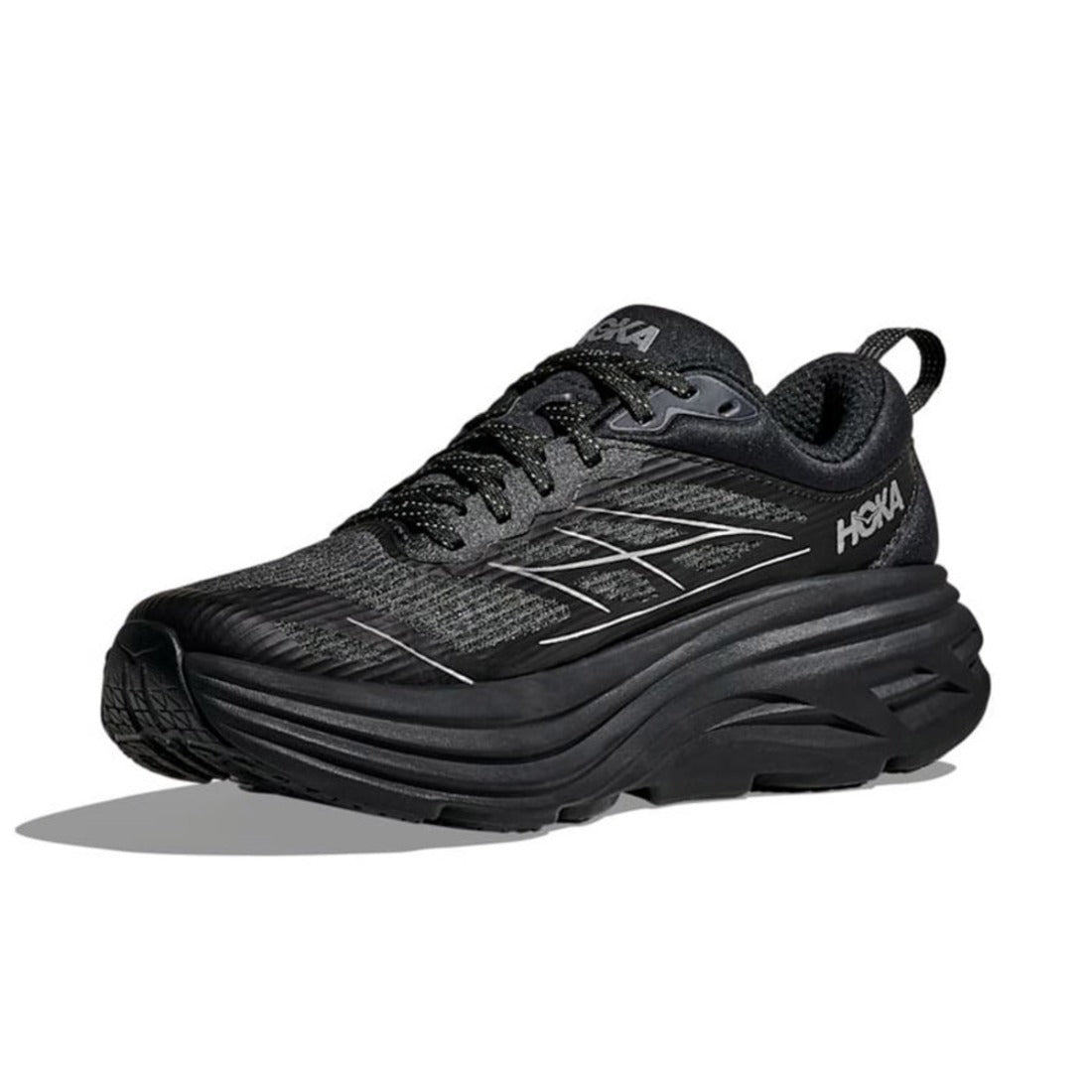 ホカ HOKA ステルス/テック ボンダイ 8 ケージド（STEALTH/TECH BONDI 8 CAGED） （ブラック / シルバー） ブラック / シルバー