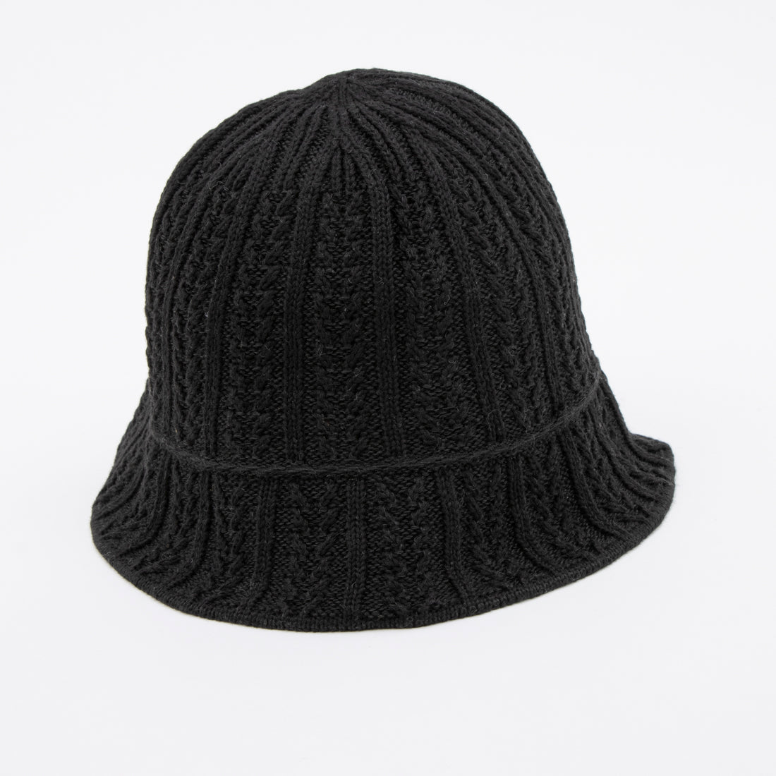 ホームゲーム HOMEGAME HOMEGAME - TWIST KNIT BUCKET HAT BLACK【HG241407】 （BLACK） BLACK